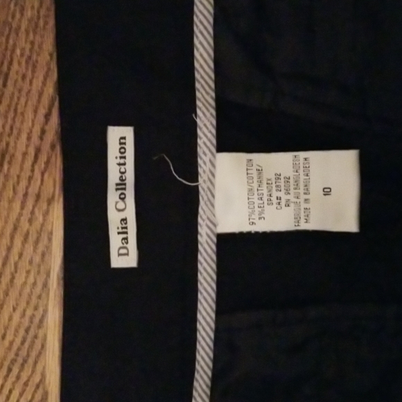 (10) Dalia Collection Cropped Cotton Blend Pants Classic Slim Straight - Picture 3 of 8